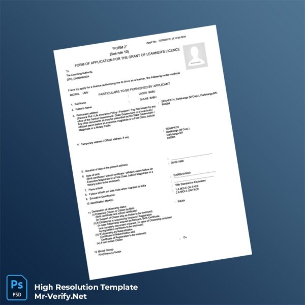 India%20Licensing%20Authority%20Learner%20s%20Licence%20Application%20Form%20Template%20in%20Word%20and%20PDF%20formats Editable India Licensing Authority Learner s Licence Application Form Word and Pdf Template Preview - Mac Doc
