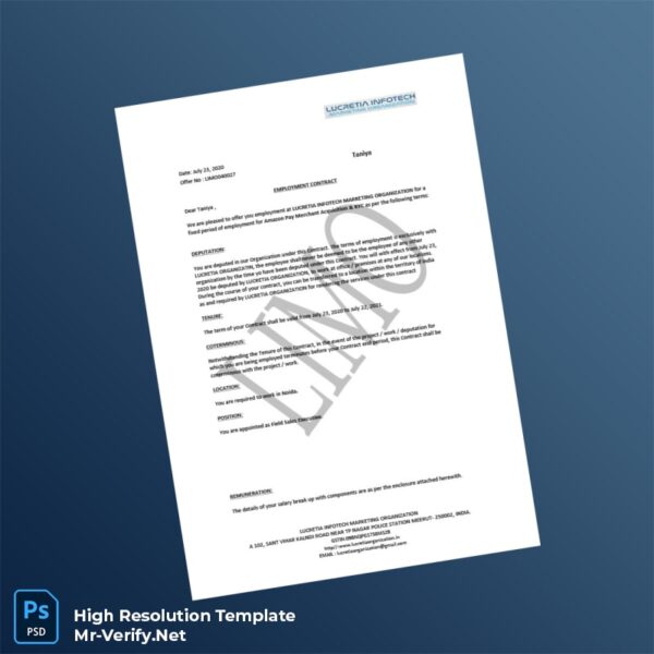 India%20Lucretia%20Infotech%20Marketing%20Organization%20Employment%20Verification%20Letter%20Template%20in%20Word%20and%20PDF%20formats Editable India Lucretia Infotech Marketing Organization Employment Verification Letter Word and Pdf Template Preview - Mac Doc