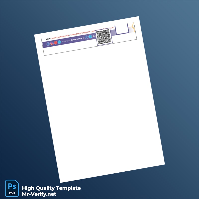 India MSME Editable Business Registration Certificate Template in Word and PDF formats page 2 India MSME Editable Business Registration Certificate Template in Word and PDF formats page 2