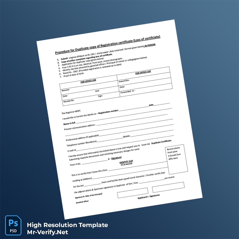 India%20Maharashtra%20State%20Pharmacy%20Council%20Duplicate%20Registration%20Certificate%20Template%20in%20Word%20and%20PDF%20formats Editable India Maharashtra State Pharmacy Council Duplicate Registration Certificate Word and Pdf Template Preview - Mac Doc