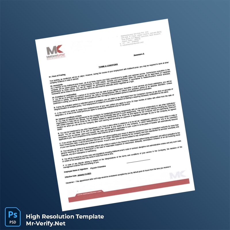 India%20Mattsenkumar%20Services%20Pvt%20Ltd%20Employment%20Verification%20Letter%20Template%20in%20Word%20and%20PDF%20formats-page2 Editable India Mattsenkumar Services Pvt Ltd Employment Verification Letter Template in Word and PDF formats page 2 Preview - Mac Doc