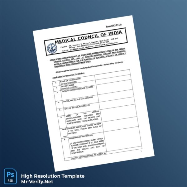 India%20Medical%20Council%20of%20India%20Temporary%20Registration%20Certificate%20Template%20in%20Word%20and%20PDF%20formats Editable India Medical Council of India Temporary Registration Certificate Word and Pdf Template Preview - Mac Doc