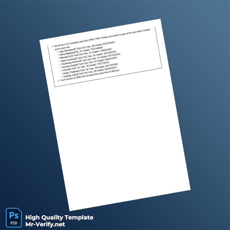 India Merabite Invoice Template in Word and PDF formats page 2 India Merabite Invoice Template in Word and PDF formats page 2