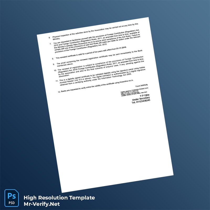 India%20Ministry%20of%20Home%20Affairs%20FCRA%20Registration%20Renewal%20Certificate%20Template%20in%20Word%20and%20PDF%20formats-page2 Editable India Ministry of Home Affairs FCRA Registration Renewal Certificate Template in Word and PDF formats page 2 Preview - Mac Doc