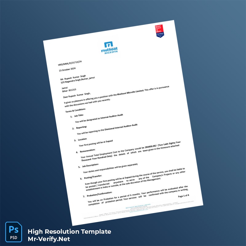 India%20Muthoot%20Microfin%20Employment%20Verification%20Letter%20Template%20in%20Word%20and%20PDF%20formats Editable India Muthoot Microfin Employment Verification Letter Word and Pdf Template Preview - Mac Doc