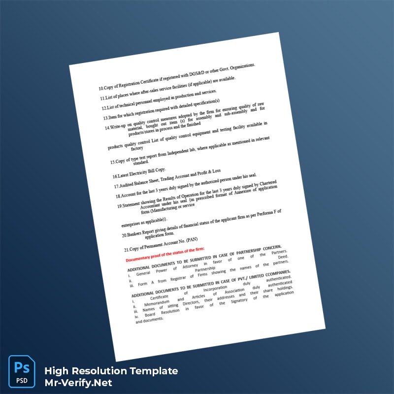 India%20NSIC%20Single%20Point%20Registration%20Certificate%20Template%20in%20Word%20and%20PDF%20formats-page5 Editable India NSIC Single Point Registration Certificate Template in Word and PDF formats page 5 Preview - Mac Doc