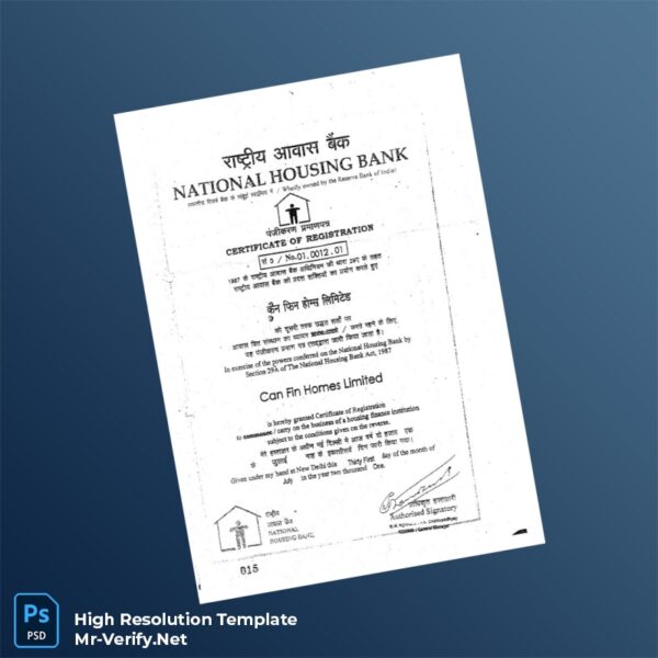 India%20National%20Housing%20Bank%20Registration%20Certificate%20Template%20in%20Word%20and%20PDF%20formats Editable India National Housing Bank Registration Certificate Word and Pdf Template Preview