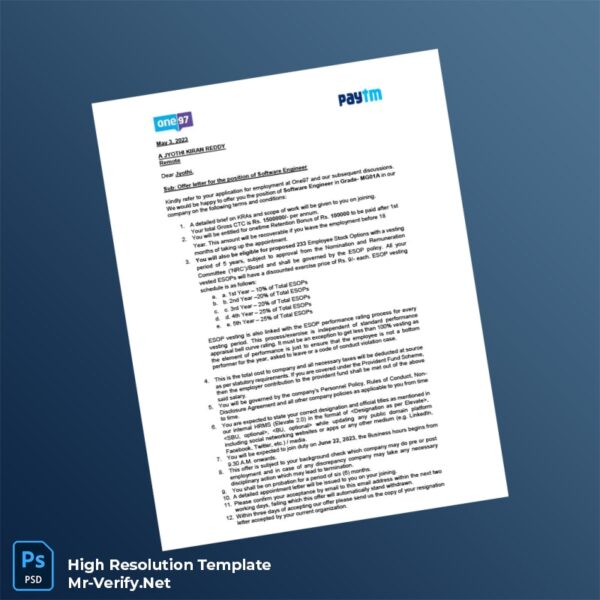 India%20One97%20Communications%20Limited%20Employment%20Verification%20Letter%20Template%20in%20Word%20and%20PDF%20formats Editable India One97 Communications Limited Employment Verification Letter Word and Pdf Template Preview - Mac Doc
