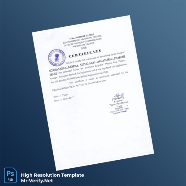 India%20Papum%20Pare%20District%20Editable%20Trust%20Registration%20Certificate%20Template%20in%20Word%20and%20PDF%20formats Editable India Papum Pare District Editable Trust Registration Certificate Word and Pdf Template Preview
