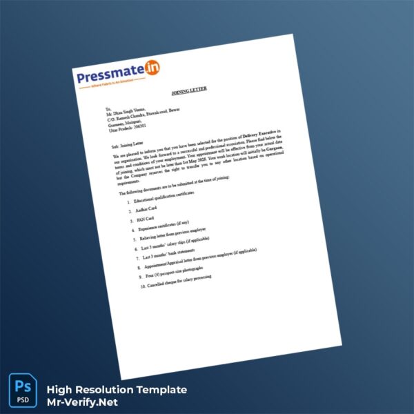 India%20Pressmate%20Employment%20Verification%20Letter%20Template%20in%20Word%20and%20PDF%20formats Editable India Pressmate Employment Verification Letter Word and Pdf Template Preview - Mac Doc