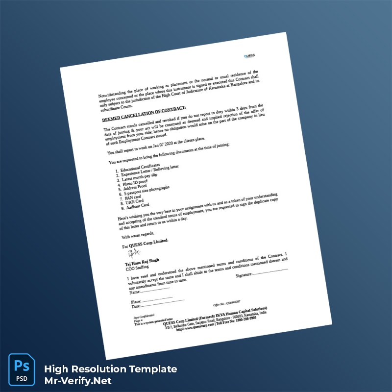 India%20Quess%20Corp%20Employment%20Verification%20Letter%20Template%20in%20Word%20and%20PDF%20formats-page4 Editable India Quess Corp Employment Verification Letter Template in Word and PDF formats page 4 Preview - Mac Doc