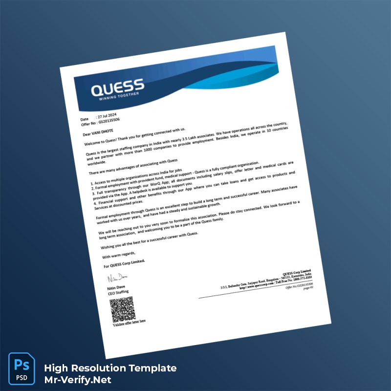 India%20Quess%20Corporation%20Employment%20Verification%20Letter%20Template%20in%20Word%20and%20PDF%20formats Editable India Quess Corporation Employment Verification Letter Word and Pdf Template Preview - Mac Doc
