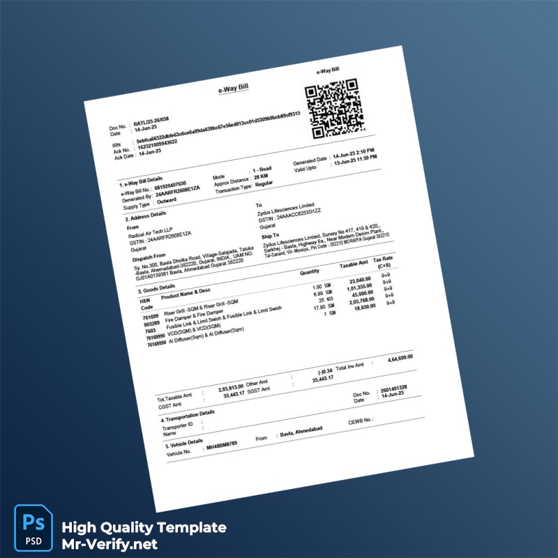 India Radical Air Tech LLP Invoice Template in Word and PDF formats page 4 India Radical Air Tech LLP Invoice Template in Word and PDF formats page 4