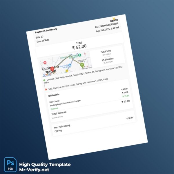 India Rappon Transportation Services Private Limited Tax Invoice Template in Word and PDF formats India Rappon Transportation Services Private Limited Tax Invoice Template in Word and PDF formats