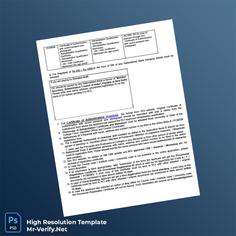 India%20Rehabilitation%20Council%20of%20India%20Registration%20Certificate%20Template%20in%20Word%20and%20PDF%20formats-page2 Editable India Rehabilitation Council of India Registration Certificate Template in Word and PDF formats page 2 Preview - Mac Doc
