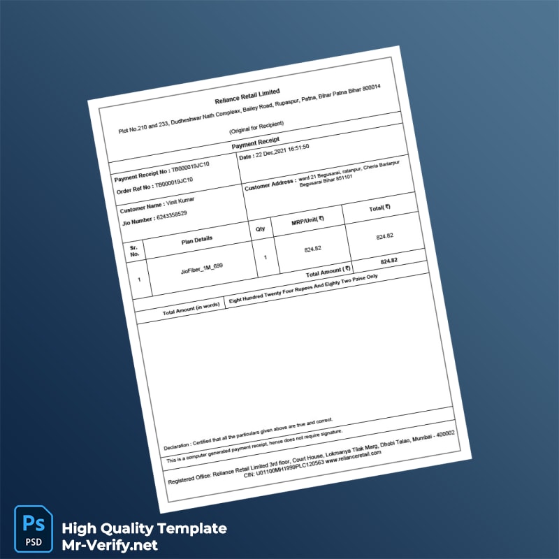 India Reliance Retail Limited Invoice Template in Word and PDF formats page 2 India Reliance Retail Limited Invoice Template in Word and PDF formats page 2