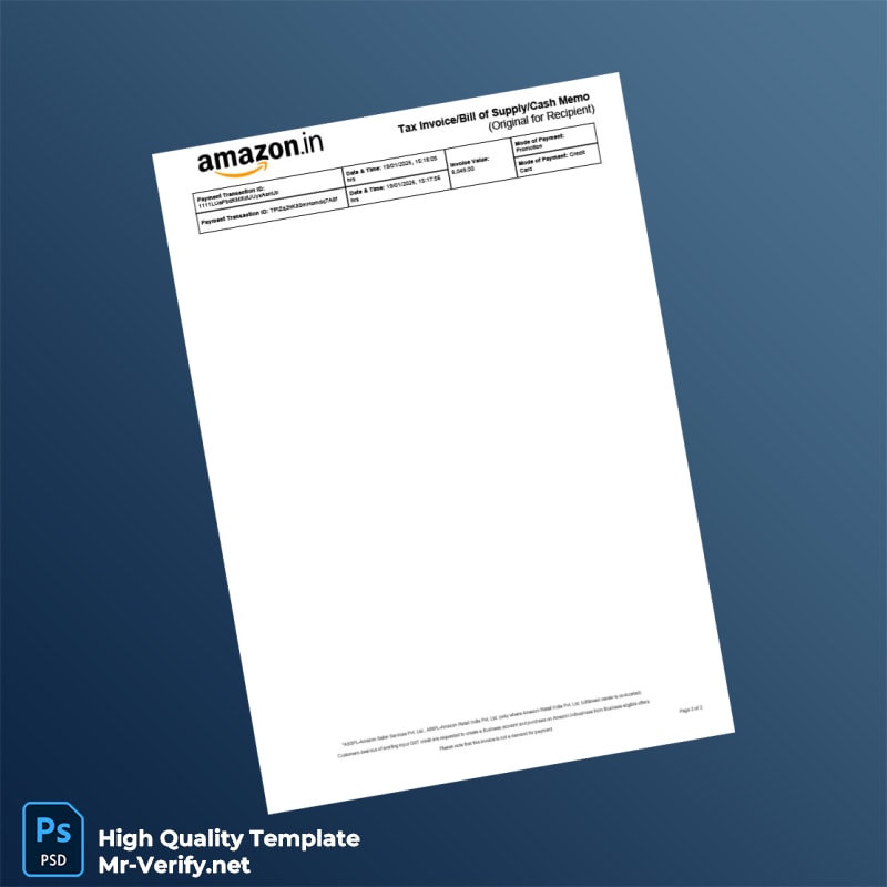 India Retaleiz Private Limited Tax Invoice Template in Word and PDF formats page 2 India Retaleiz Private Limited Tax Invoice Template in Word and PDF formats page 2