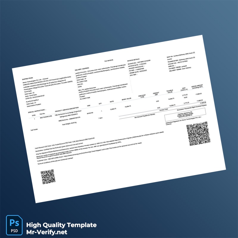 India Savex Technologies Pvt Ltd Invoice Template in Word and PDF formats India Savex Technologies Pvt Ltd Invoice Template in Word and PDF formats