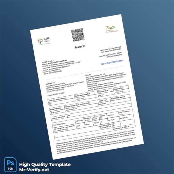India Shree Ganpati And Sons Invoice Template in Word and PDF formats