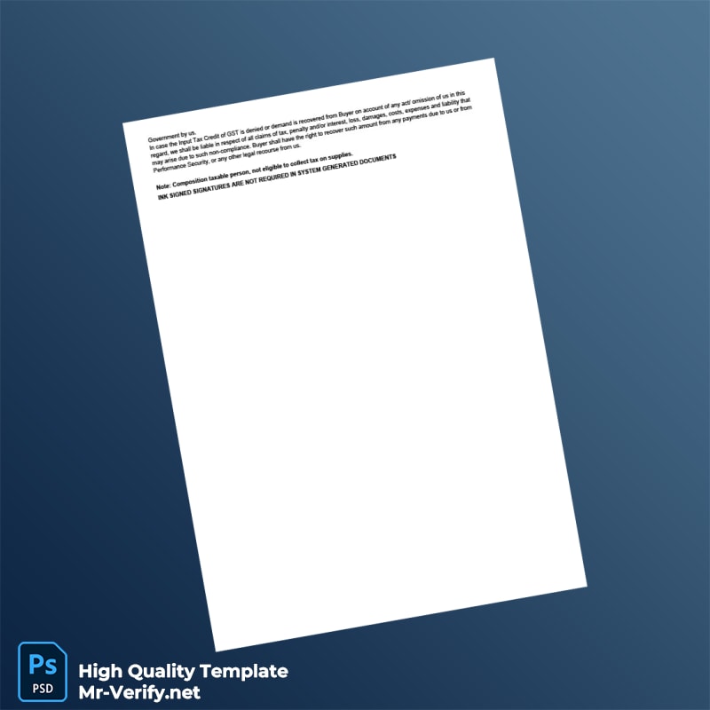 India Shree Ganpati And Sons Invoice Template in Word and PDF formats page 2 India Shree Ganpati And Sons Invoice Template in Word and PDF formats page 2