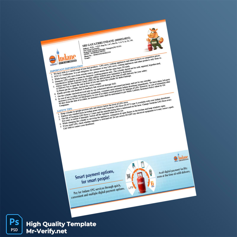 India Sri Gayathri Indane Tax Invoice Template in Word and PDF formats page 2 India Sri Gayathri Indane Tax Invoice Template in Word and PDF formats page 2
