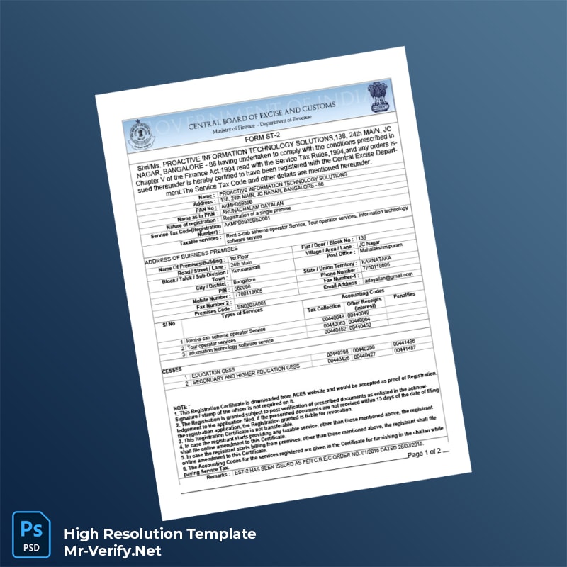 India%20Superintendent%20of%20Central%20Excise%20Service%20Tax%20Registration%20Certificate%20Template%20in%20Word%20and%20PDF%20formats Editable India Superintendent of Central Excise Service Tax Registration Certificate Word and Pdf Template Preview - Mac Doc