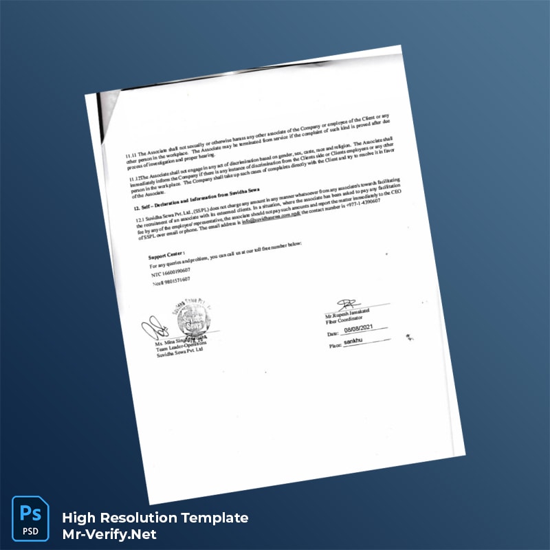India%20Suvidha%20Sewa%20Pvt%20Ltd%20Employment%20Verification%20Letter%20Template%20in%20Word%20and%20PDF%20formats-page6 Editable India Suvidha Sewa Pvt Ltd Employment Verification Letter Template in Word and PDF formats page 6 Preview - Mac Doc