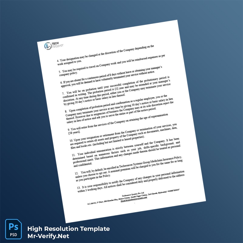 India%20Tech%20System%20Pvt%20Ltd%20Employment%20Verification%20Letter%20Template%20in%20Word%20and%20PDF%20formats-page2 Editable India Tech System Pvt Ltd Employment Verification Letter Template in Word and PDF formats page 2 Preview - Mac Doc