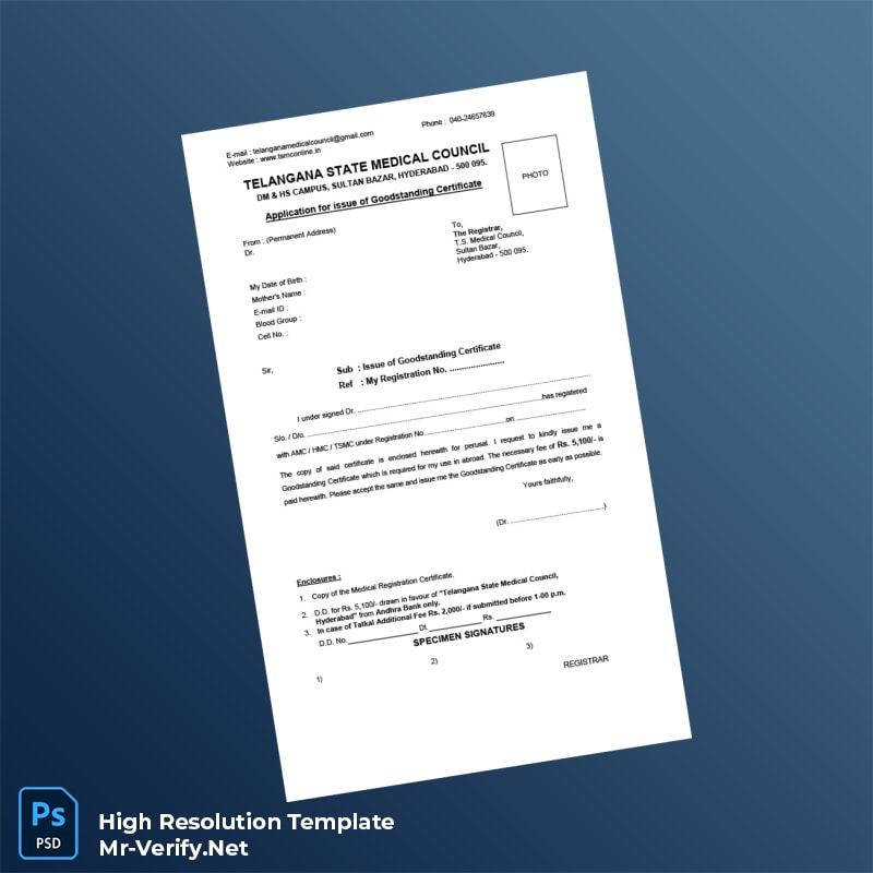 India%20Telangana%20State%20Medical%20Council%20Good%20Standing%20Certificate%20Application%20Template%20in%20Word%20and%20PDF%20formats Editable India Telangana State Medical Council Good Standing Certificate Application Word and Pdf Template Preview - Mac Doc