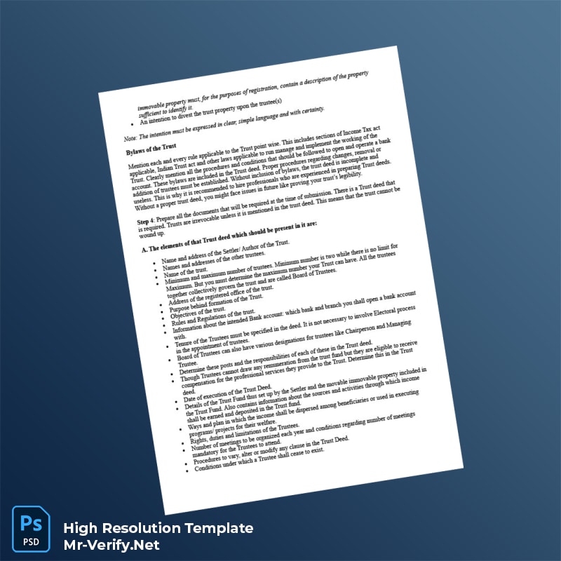 India%20Trust%20Authority%20Registration%20Certificate%20Template%20in%20Word%20and%20PDF%20formats-page2 Editable India Trust Authority Registration Certificate Template in Word and PDF formats page 2 Preview - Mac Doc