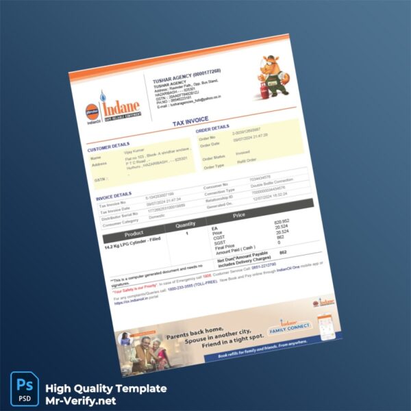 India Tushar Agency Tax Invoice Template in Word and PDF formats India Tushar Agency Tax Invoice Template in Word and PDF formats