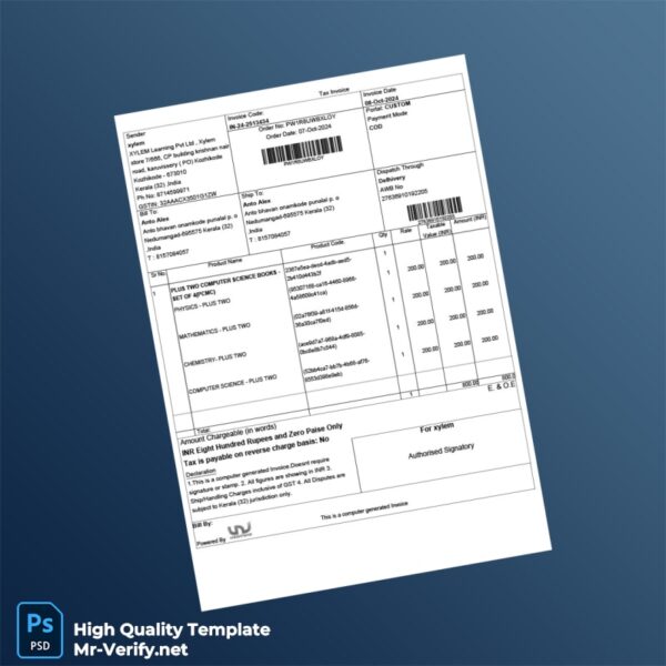 India Unknown Invoice Template in Word and PDF formats India Unknown Invoice Template in Word and PDF formats