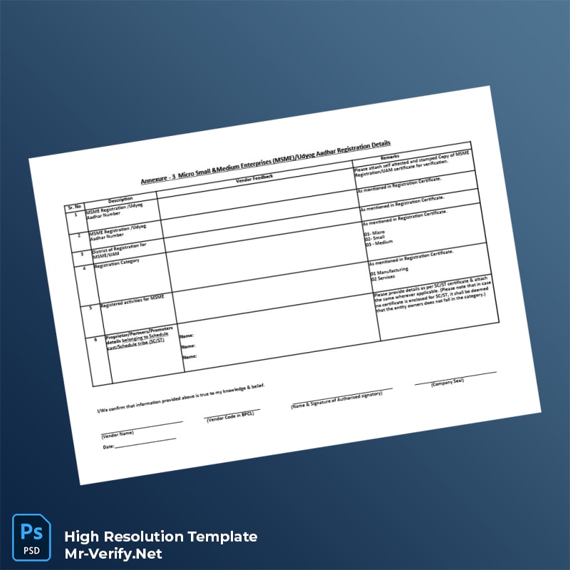 India%20Vendor%20Organisation%20and%20Tax%20Registration%20Details%20Template%20in%20Word%20and%20PDF%20formats-page3 Editable India Vendor Organisation and Tax Registration Details Template in Word and PDF formats page 3 Preview - Mac Doc