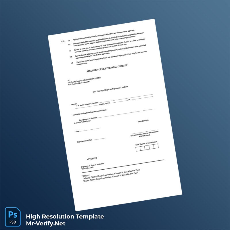 India%20West%20Bengal%20Council%20of%20Higher%20Secondary%20Education%20Duplicate%20Registration%20Certificate%20Template%20in%20Word%20and%20PDF%20formats-page2 Editable India West Bengal Council of Higher Secondary Education Duplicate Registration Certificate Template in Word and PDF formats page 2 Preview - Mac Doc