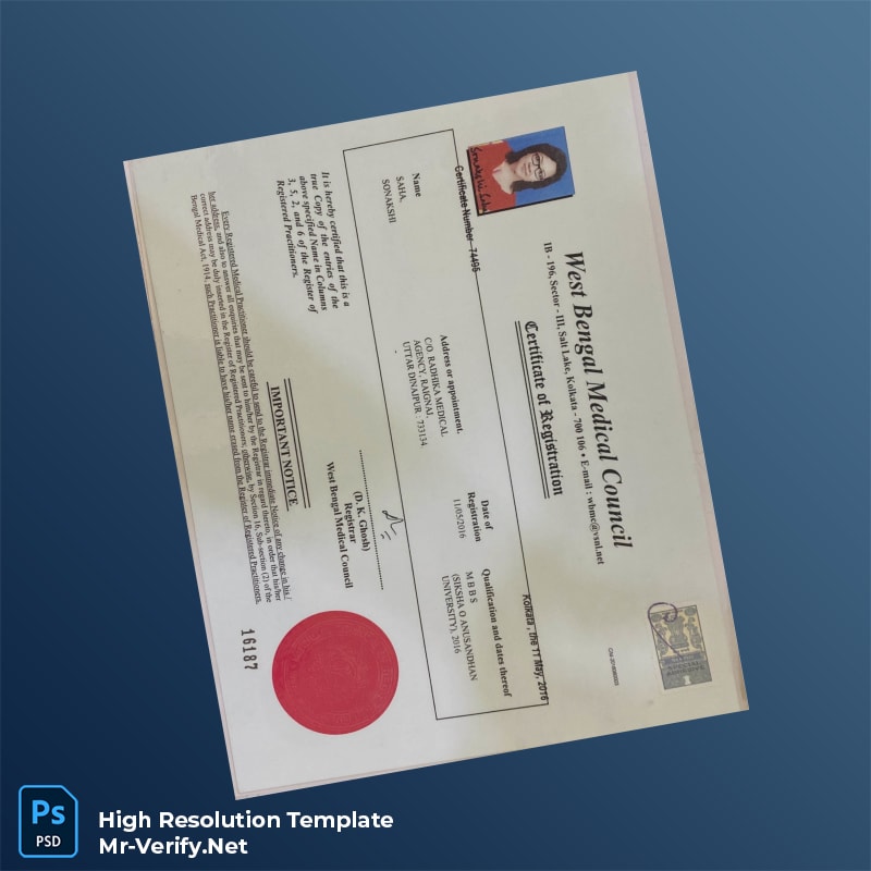 India%20West%20Bengal%20Medical%20Council%20Certificate%20of%20Registration%20Template%20in%20Word%20and%20PDF%20formats Editable India West Bengal Medical Council Certificate of Registration Word and Pdf Template Preview