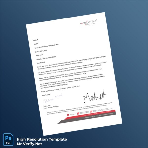 India%20Worxpertise%20Employment%20Verification%20Letter%20Template%20in%20Word%20and%20PDF%20formats Editable India Worxpertise Employment Verification Letter Word and Pdf Template Preview - Mac Doc