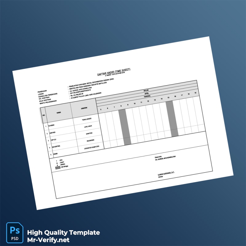 Indonesia CV Kurnia Jaya Konsultan Invoice Template in Word and PDF formats page 5 Indonesia CV Kurnia Jaya Konsultan Invoice Template in Word and PDF formats page 5