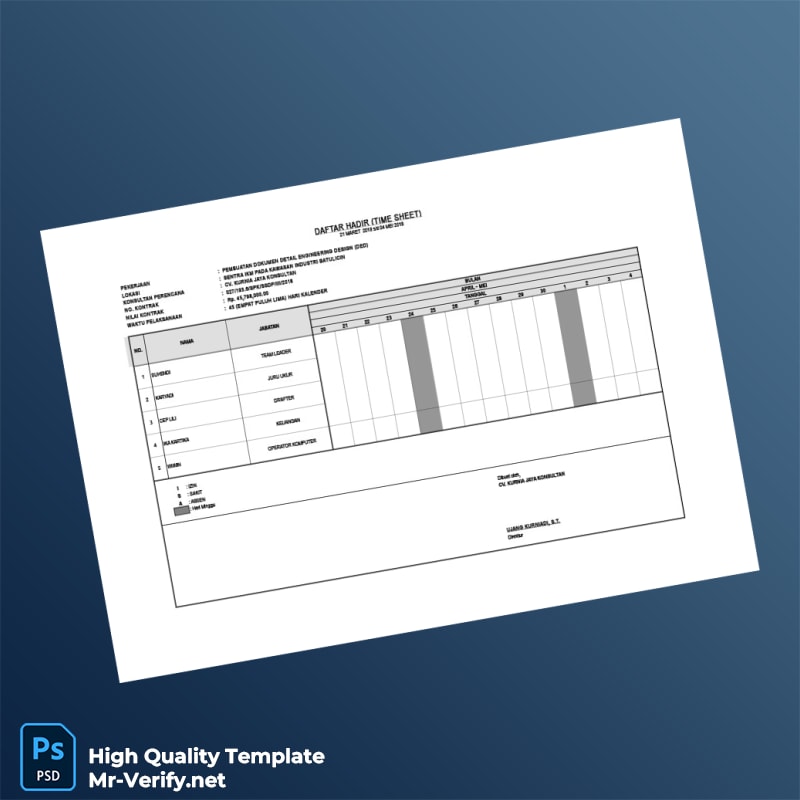 Indonesia CV Kurnia Jaya Konsultan Invoice Template in Word and PDF formats page 6 Indonesia CV Kurnia Jaya Konsultan Invoice Template in Word and PDF formats page 6