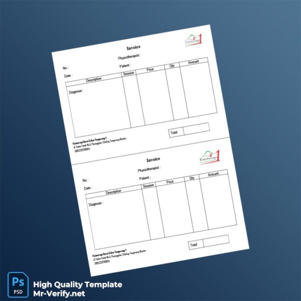 Indonesia Fisioterapi Gerai Sehat Tangerang-1 Invoice Template in Word and PDF formats