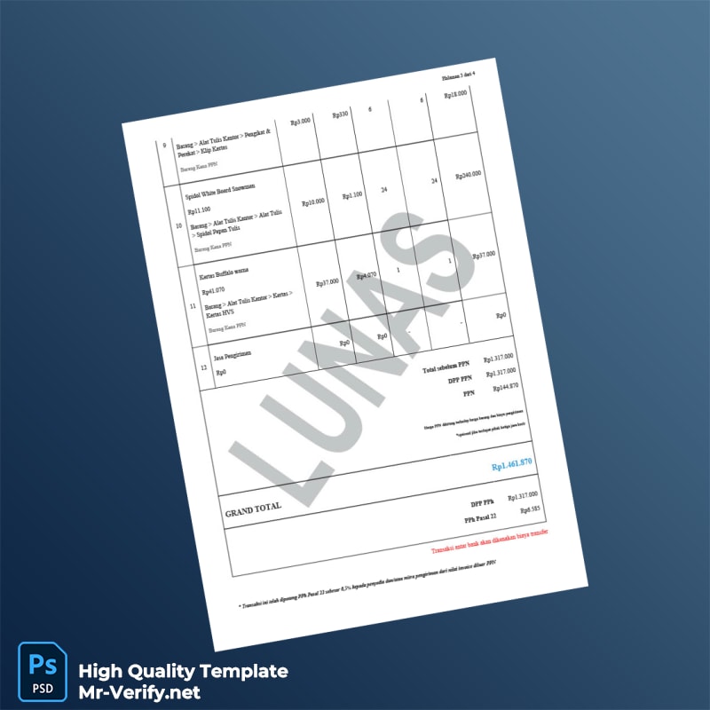 Indonesia PT Global Digital Niaga Tbk Invoice Template in Word and PDF formats page 3 Indonesia PT Global Digital Niaga Tbk Invoice Template in Word and PDF formats page 3