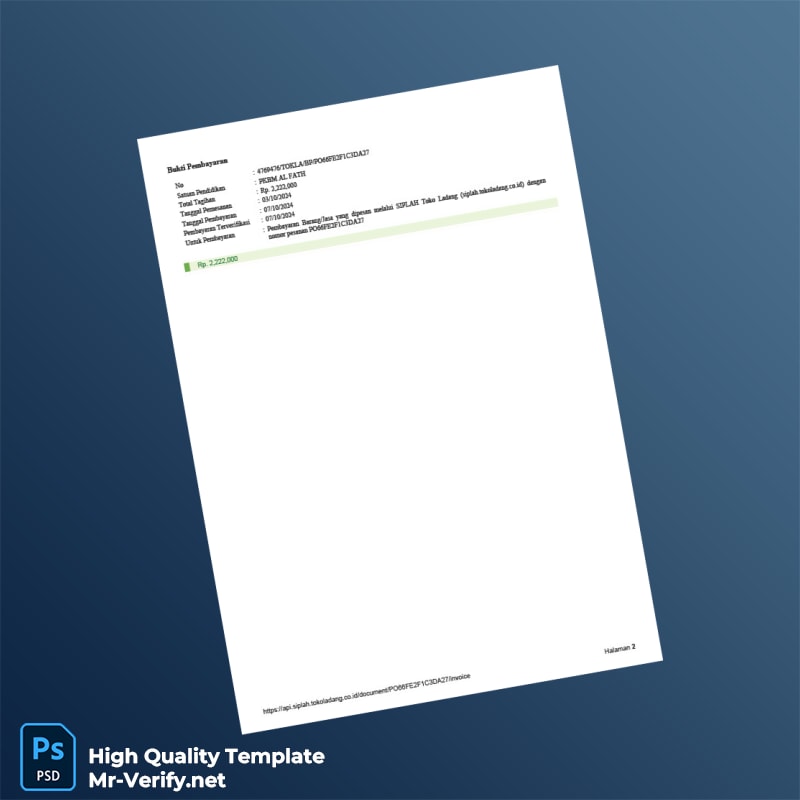 Indonesia PT Ladang Karya Huseda Invoice Template in Word and PDF formats page 2 Indonesia PT Ladang Karya Huseda Invoice Template in Word and PDF formats page 2