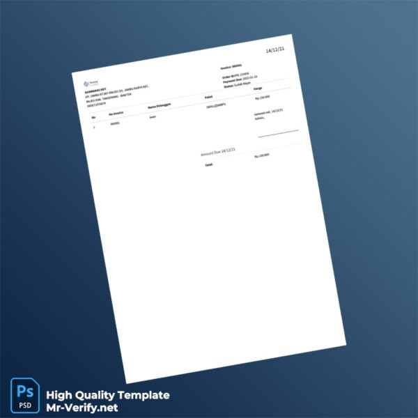Indonesia Sanwani net Invoice Template in Word and PDF formats Indonesia Sanwani net Invoice Template in Word and PDF formats