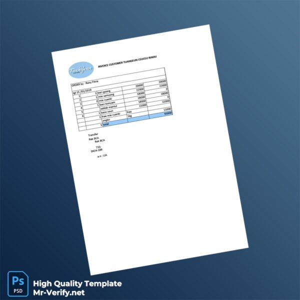 Indonesia Tuangeun Ceuceu Rindu Invoice Template in Word and PDF formats Indonesia Tuangeun Ceuceu Rindu Invoice Template in Word and PDF formats