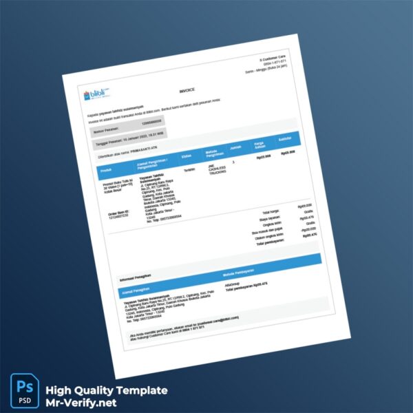 Indonesia Yayasan Tahfidz Sulaimaniyah Invoice Template in Word and PDF formats