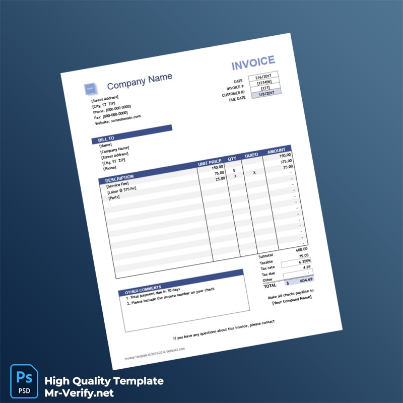 Invoice Template Template in Word and PDF formats page 3 Invoice Template Template in Word and PDF formats page 3