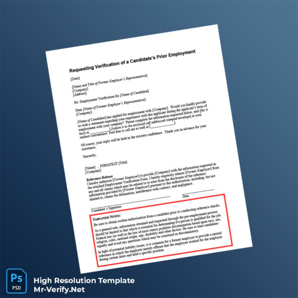 Editable Justice Employment Verification Request Letter Word and Pdf Template Preview - Mac Doc