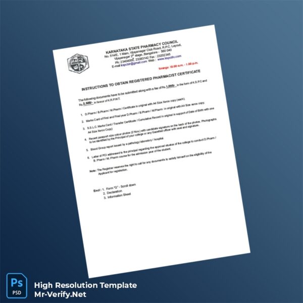 Karnataka%20State%20Pharmacy%20Council%20Registration%20Certificate%20Template%20in%20Word%20and%20PDF%20formats Editable Karnataka State Pharmacy Council Registration Certificate Word and Pdf Template Preview - Mac Doc