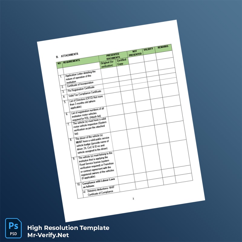 Kenya%20NTSA%20Road%20Service%20License%20Application%20Form%20Template%20in%20Word%20and%20PDF%20formats-page2 Editable Kenya NTSA Road Service License Application Form Template in Word and PDF formats page 2 Preview - Mac Doc