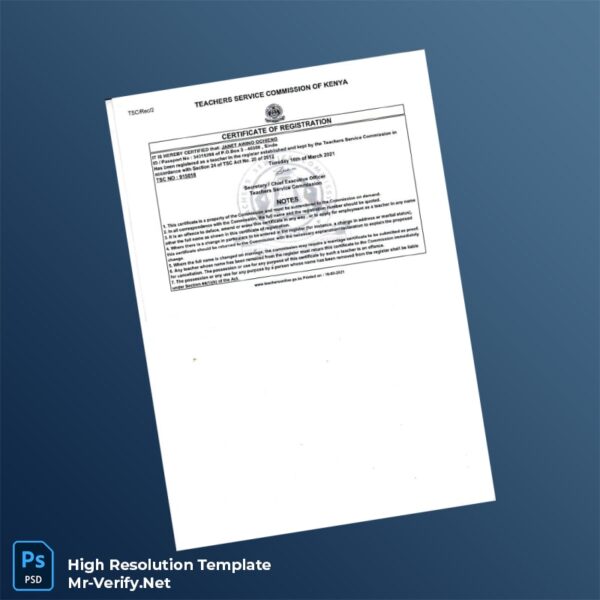 Kenya%20Teachers%20Service%20Commission%20Certificate%20of%20Registration%20Template%20in%20Word%20and%20PDF%20formats Editable Kenya Teachers Service Commission Certificate of Registration Word and Pdf Template Preview - Mac Doc