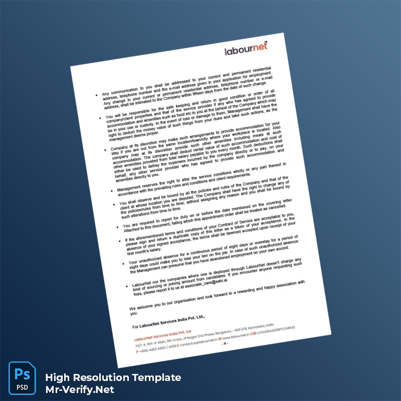 LabourNet%20Services%20India%20Pvt%20Ltd%20Employment%20Verification%20Letter%20Template%20in%20Word%20and%20PDF%20formats-page4 Editable LabourNet Services India Pvt Ltd Employment Verification Letter Template in Word and PDF formats page 4 Preview - Mac Doc